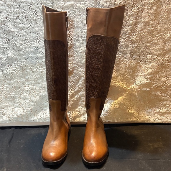 Cole Haan Shoes - Cole Haan Tan and Brown Over the Knee Boots